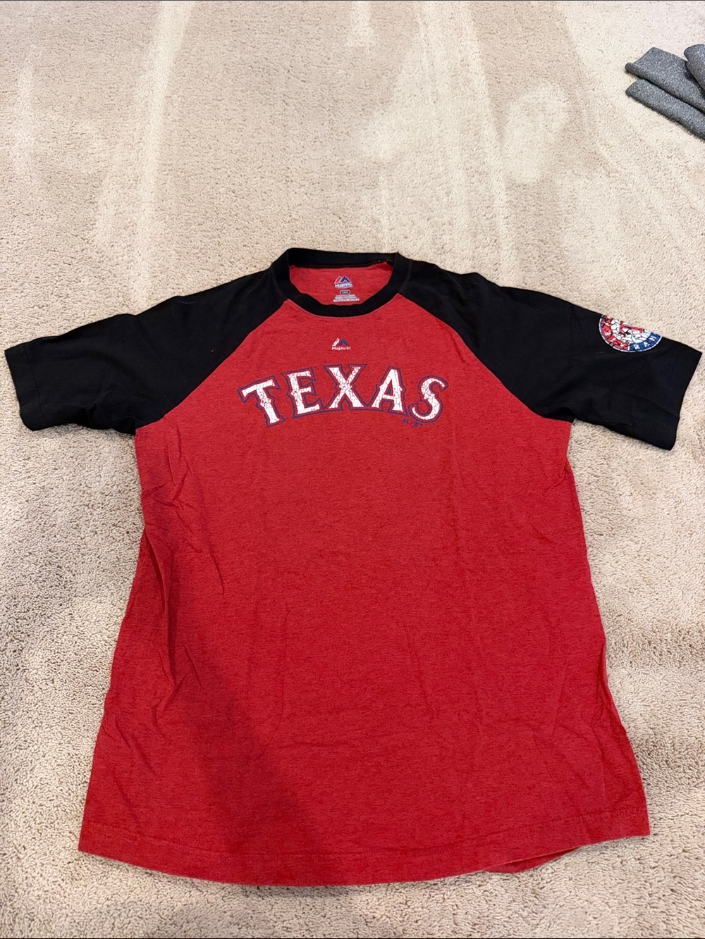 Vintage Texas Rangers Short Sleeve Tee - Red/Black
